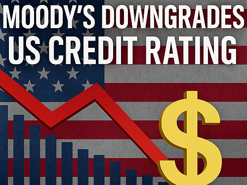 U.S. Credit Rating Downgraded: Moody’s Sounds Alarm Over Soaring National Debt. U.S. Credit Rating Downgraded: Moody’s Sounds Alarm Over Soaring National Debt.